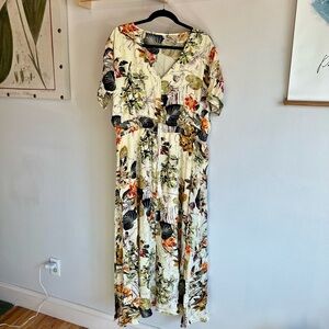 Amazon Cream Floral Maxi Dress